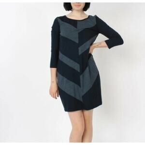Prairie Underground Diversion Striped Casual Dress Artsy Minimalist Size Medium